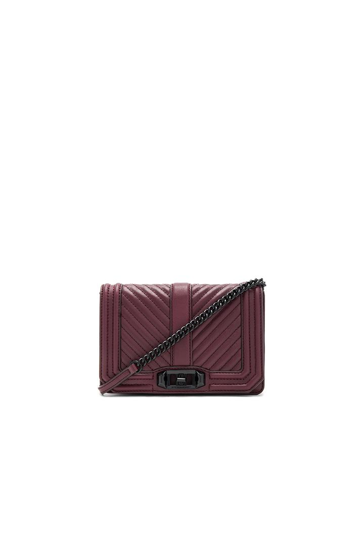 Chevron Quilted Small Love Crossbody Bag