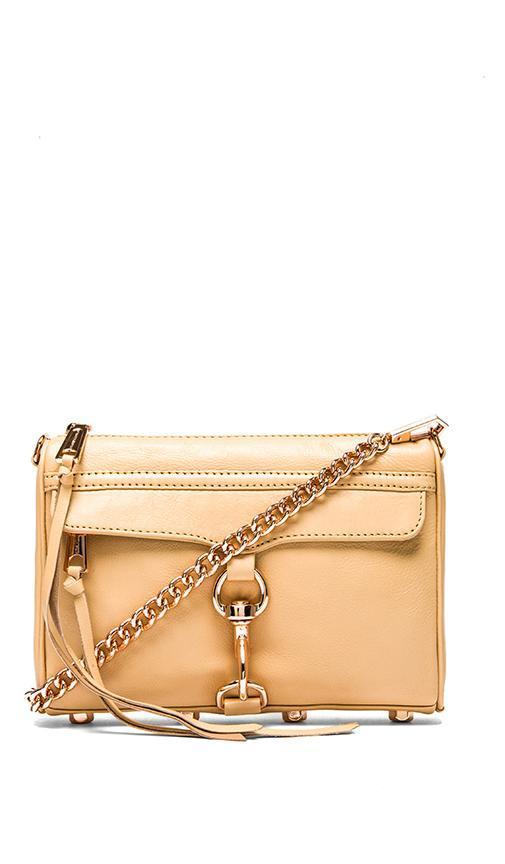Rebecca Minkoff Mini Mac Crossbody In Tan