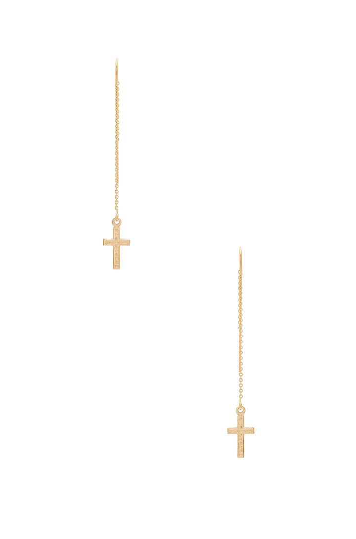 Vintage Cross Threader Earring