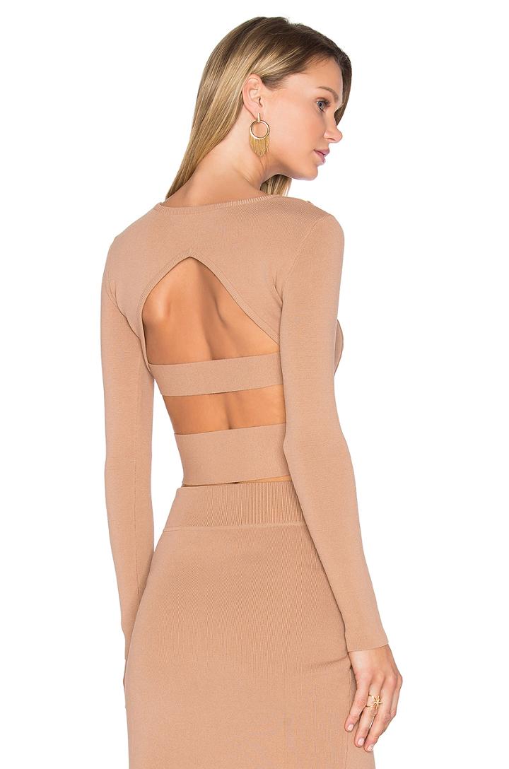 Compact Long Sleeve Crop Top