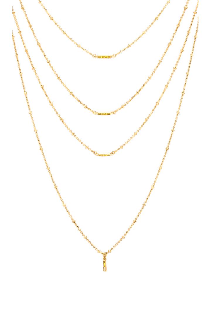 Ombre Bar Multi Charm Necklace