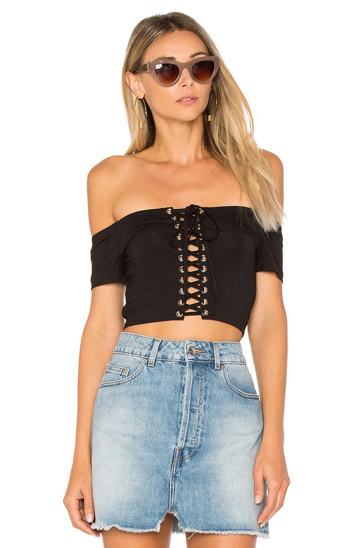 Cori Lace Up Crop Top