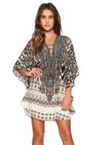 Short Round Lace Up Kaftan
