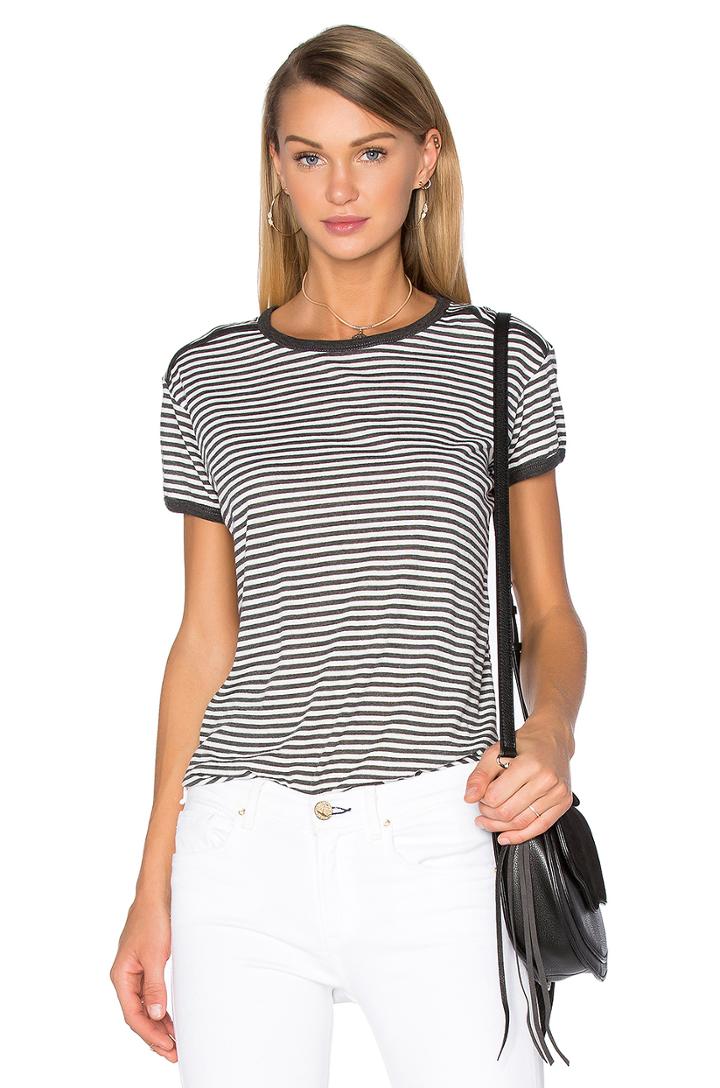 Contrast Roll Sleeve Tee