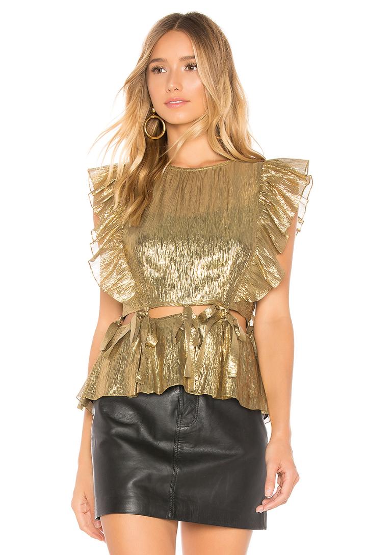 Sleeveless Lame Top