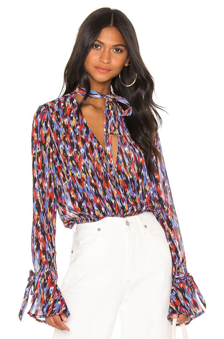 X Revolve Joli Tie Cuff Blouse