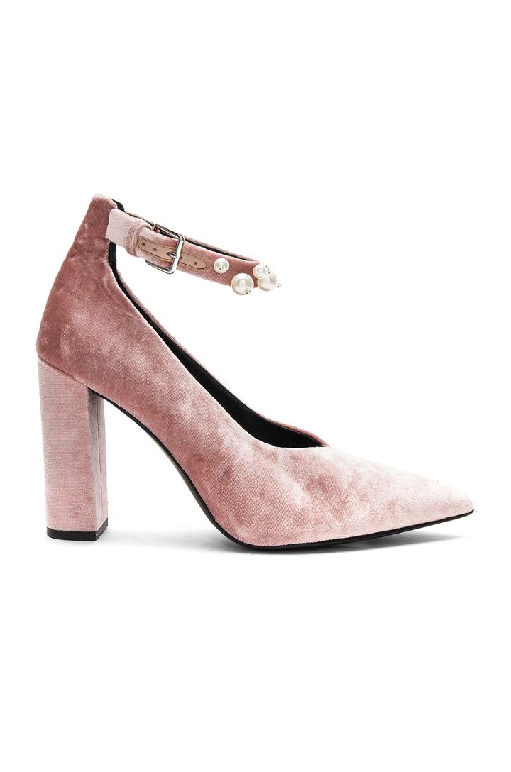 Isla Heel In Dusty Rose Velvet Pearl