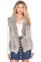 Staple Long Rabbit Fur Gilet Vest