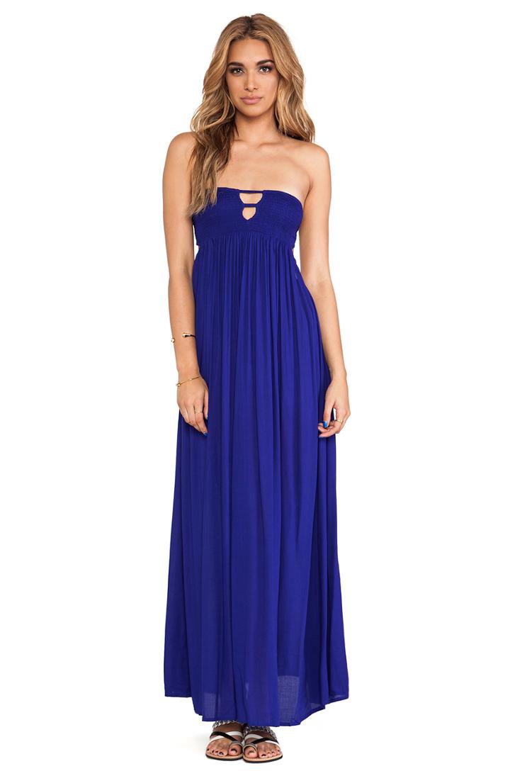Flamingo Smocked Bandeau Maxi
