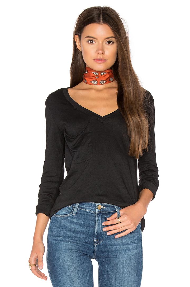 Light Weight Jersey Pocket Long Sleeve Top