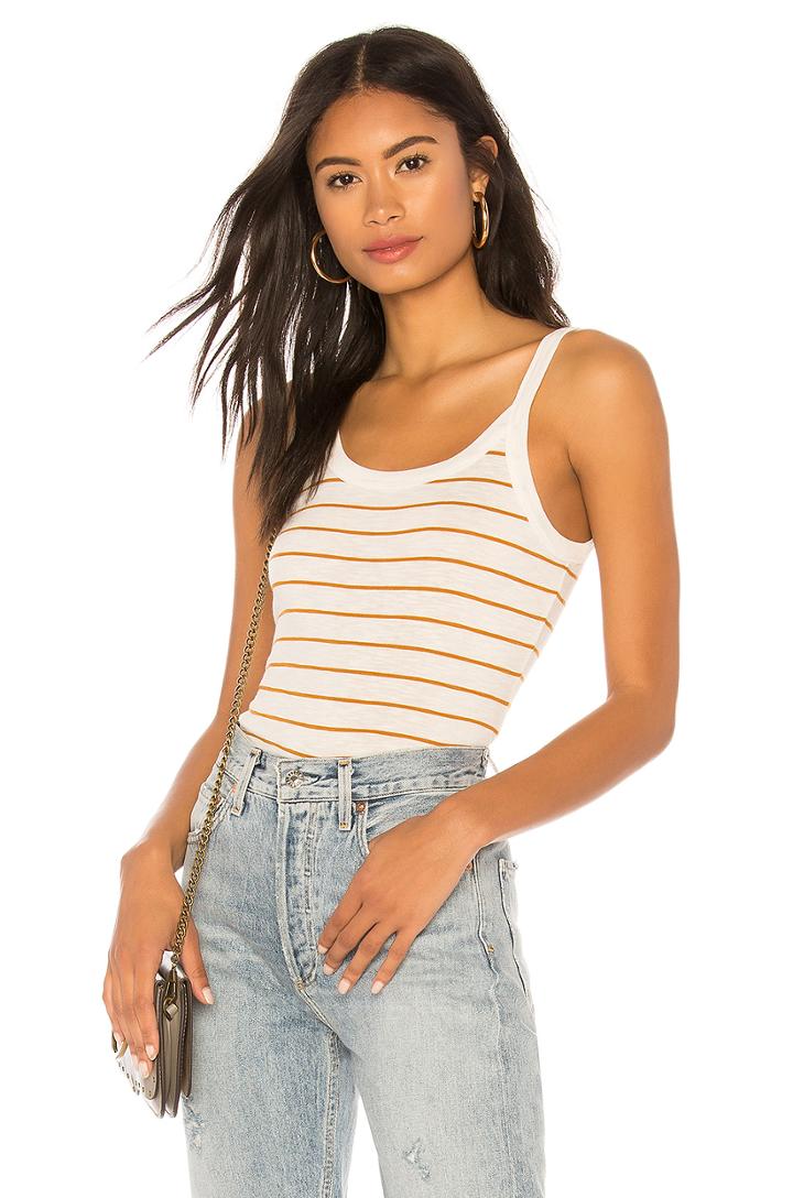 Chalk Stripe Scoop Neck Cami