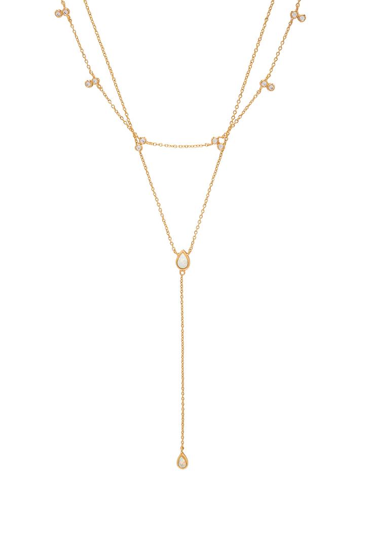 Double Teardrop Layered Necklace