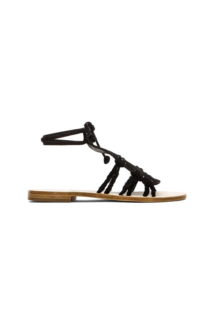 Amalfi Suede T Strap Sandals