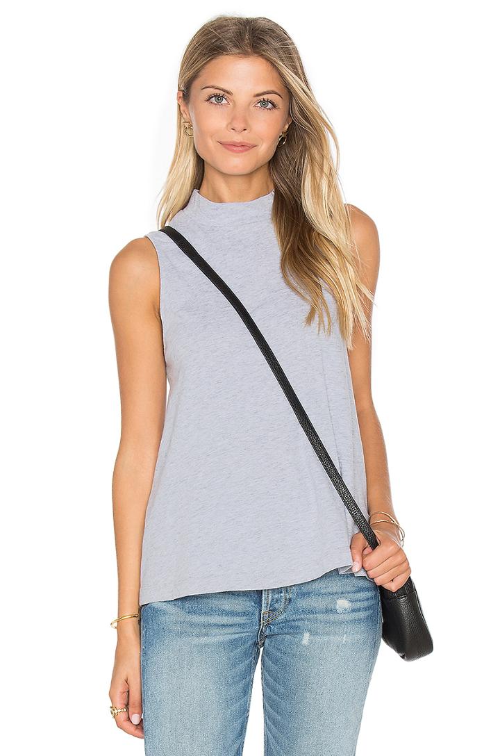 Delcia Rugby Stripe Turtleneck Tank