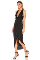 Monique Plunged Twist Maxi Dress