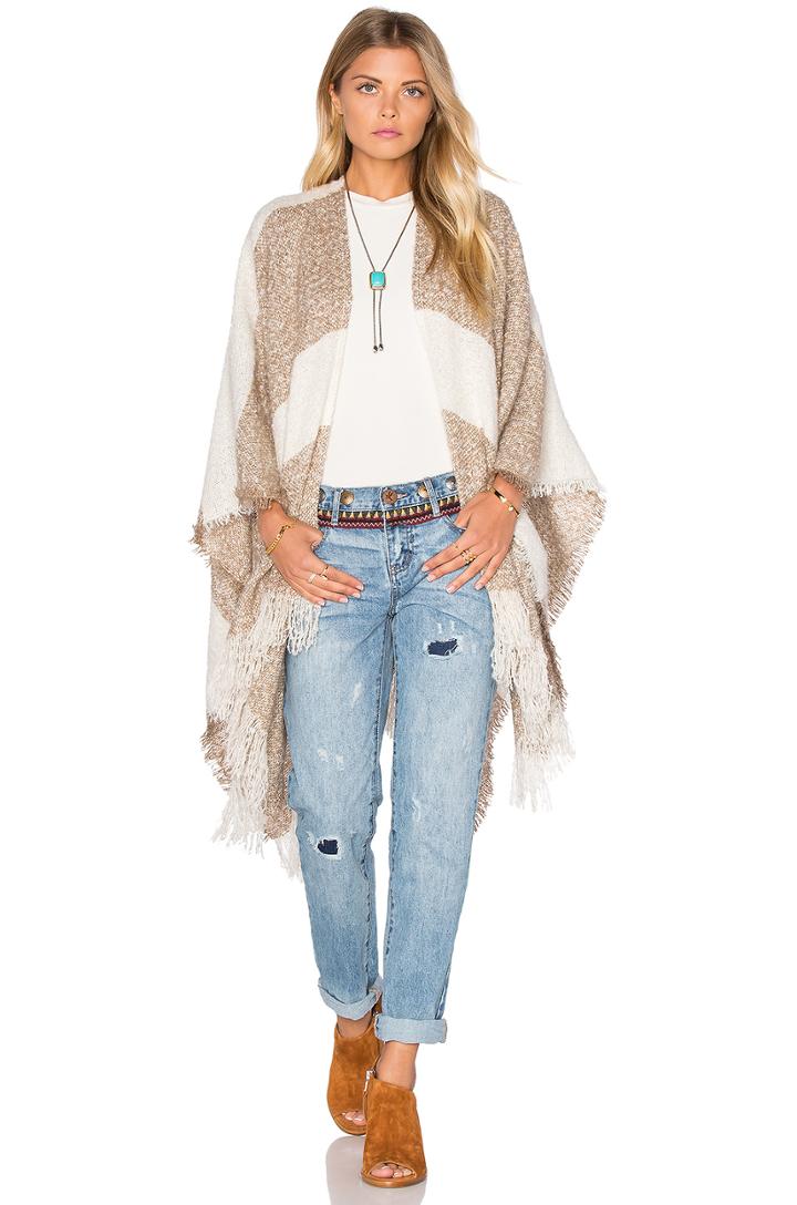 Boucle Striped Cape