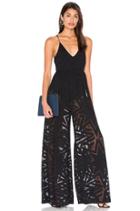 Compass Burn Out Wide Leg Jumpsuit