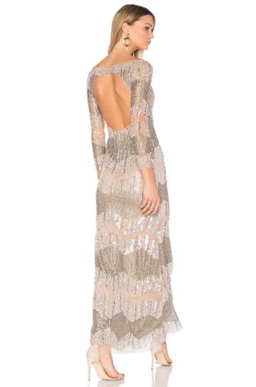 Boatneck Beaded Gown