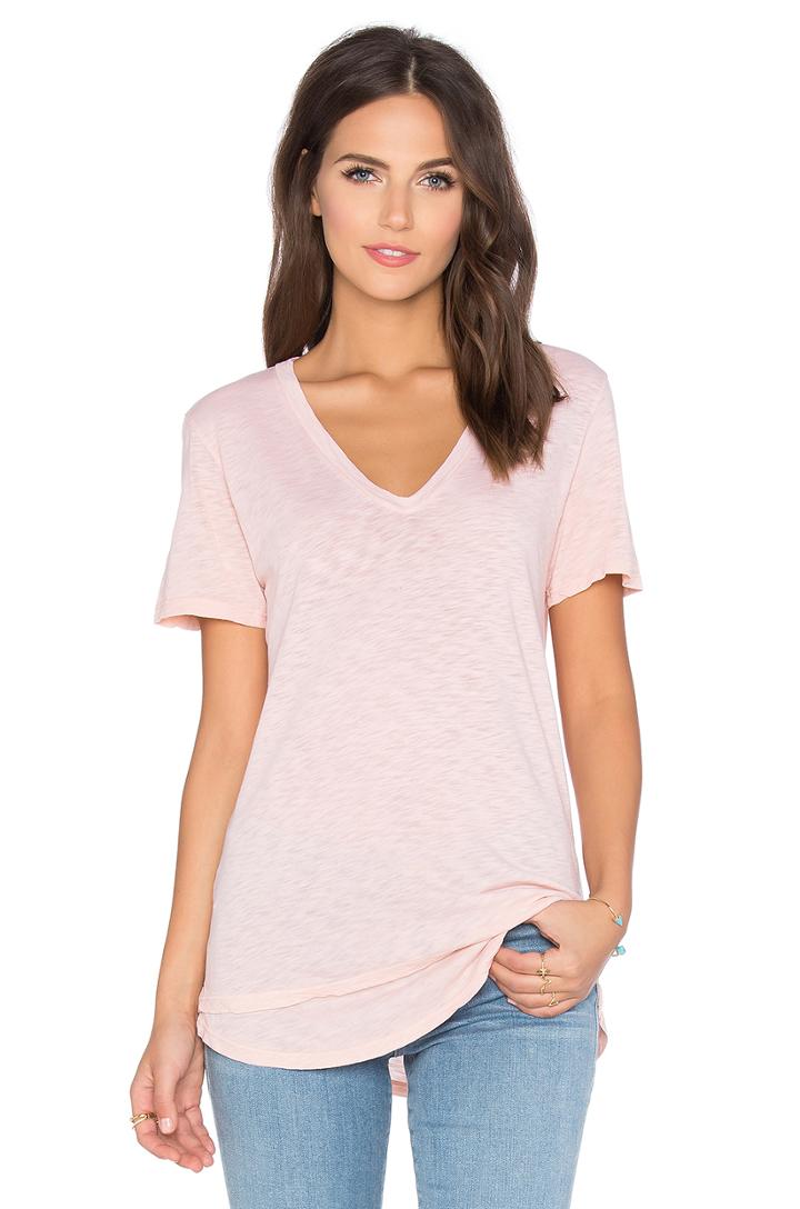 Supima Slub Jersey V Neck Tee
