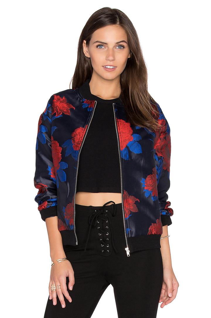 Floral Bomber Jacket