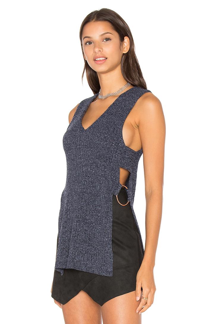 Rib Knit Ring Detail Tunic