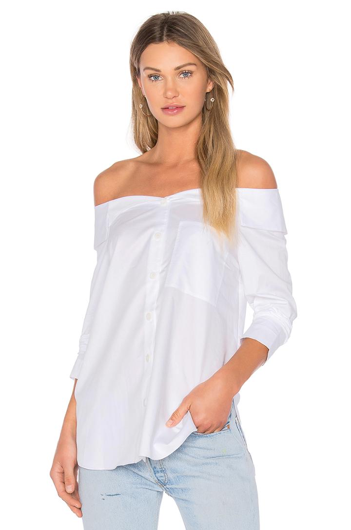 Notched Off Shoulder Shirt