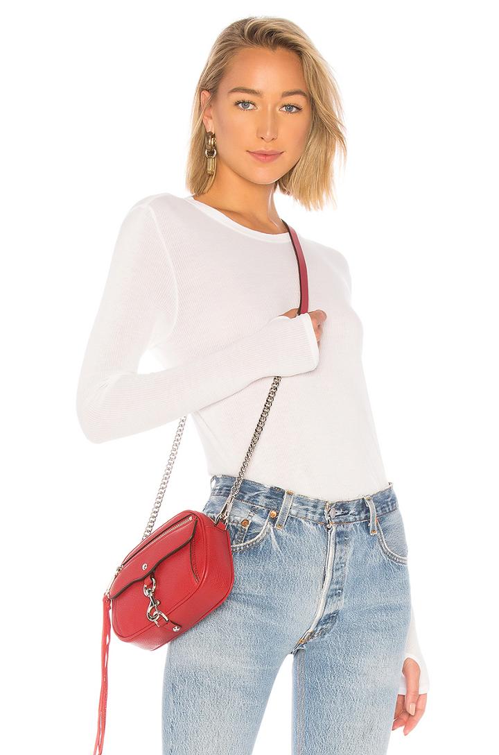 Silk Rib Crew Neck Top