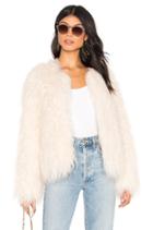 Studio Fifty Faux Fur Cropped Jacket