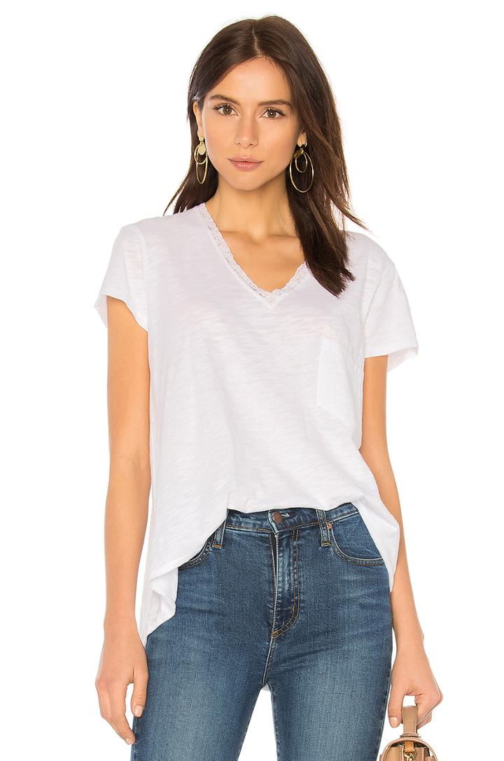 Slouchy Boyfriend Lace Edge Tee