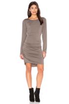 Shirred Side Scoop Back Dress