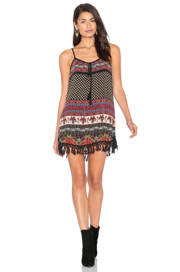 India Print Shift Dress