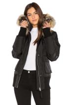 Fordham Bomber Down Jacket With Gold Fox And Asiatic Rabbit Fur