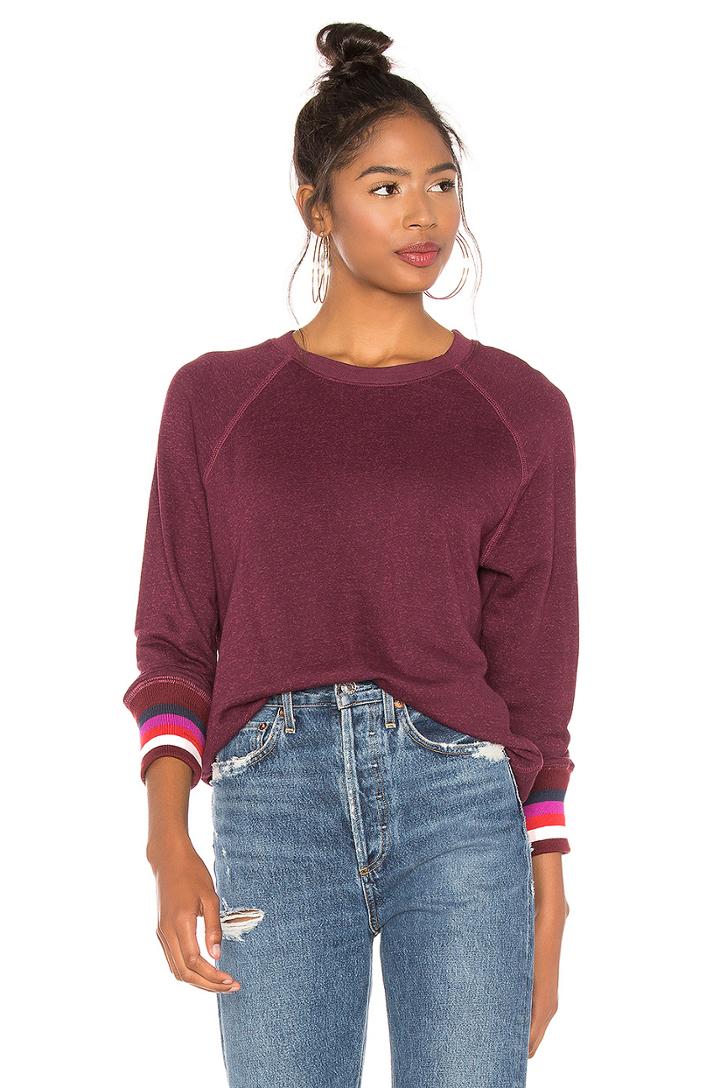 Multicolor Ribbed Raglan