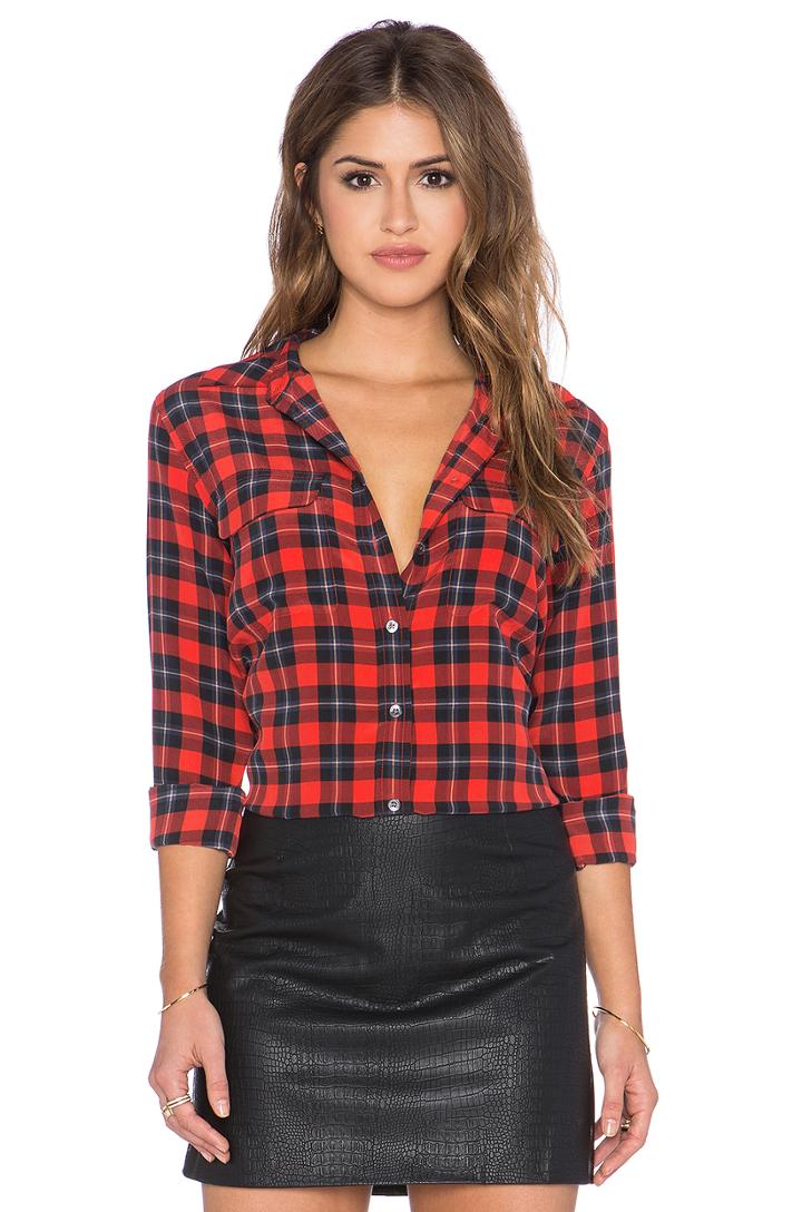 St. Trinians Slim Signature Button Up Top