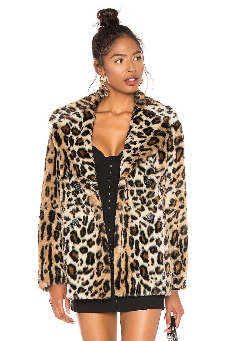 Seeing Spots Faux Fur Coat
