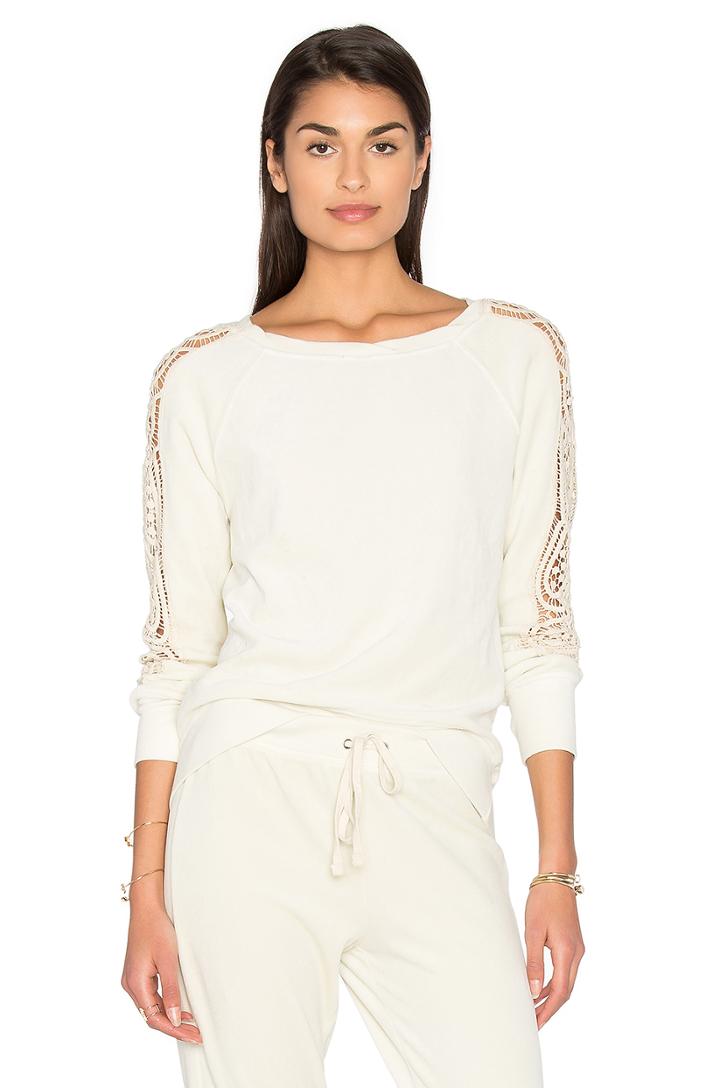 Lace Sleeve Sweatshirt
