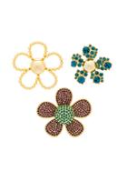 Daisy Pave Brooch Set
