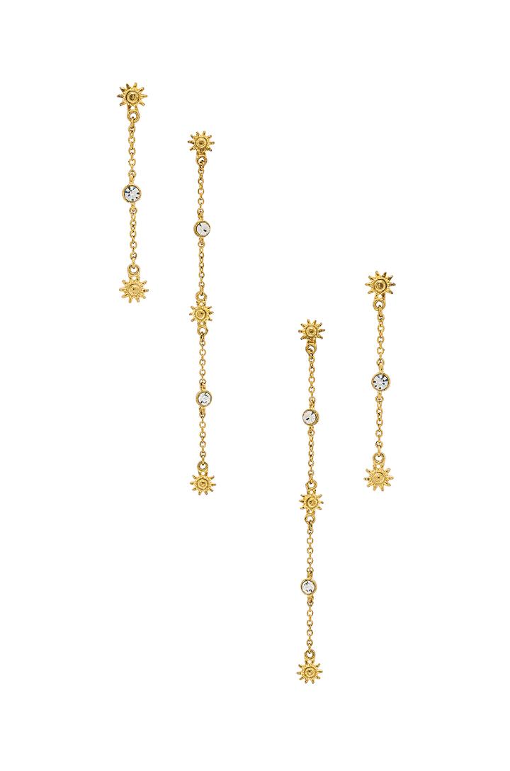 The Sunburst Drop Chain Studs