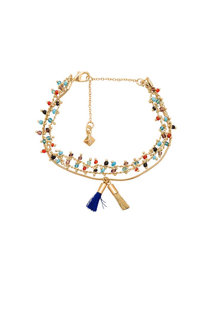 Beaded Tri-layer Bracelet