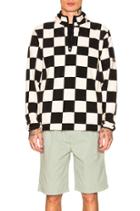 Checkered Mock Neck