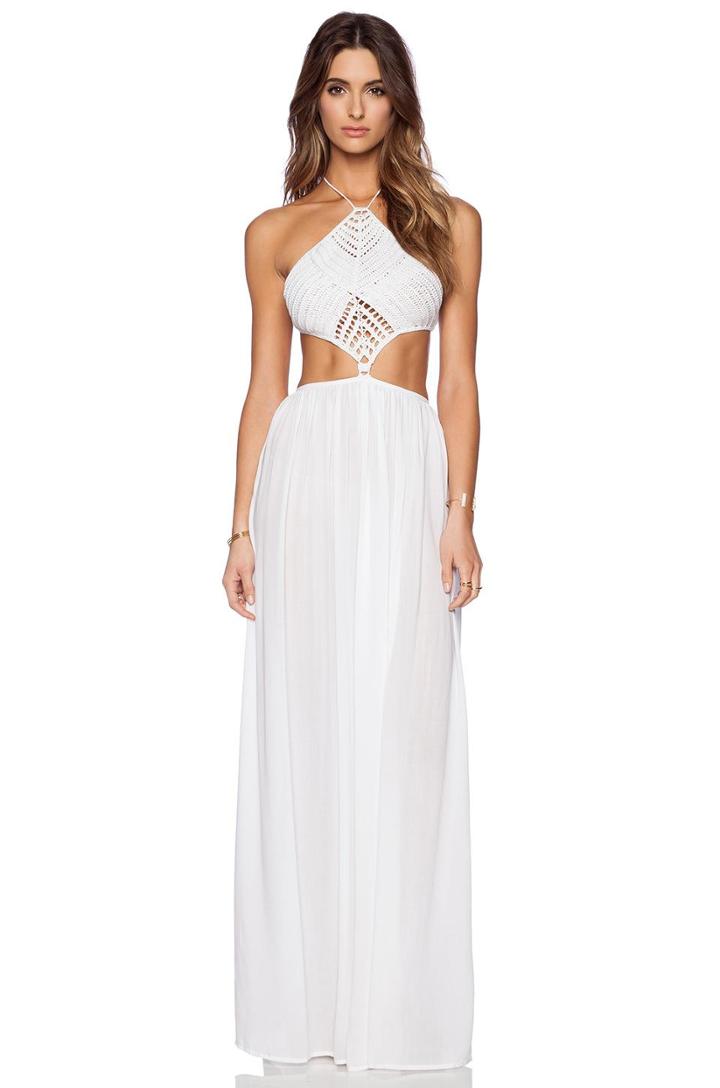 Revel Hand Crochet Cut Away Maxi