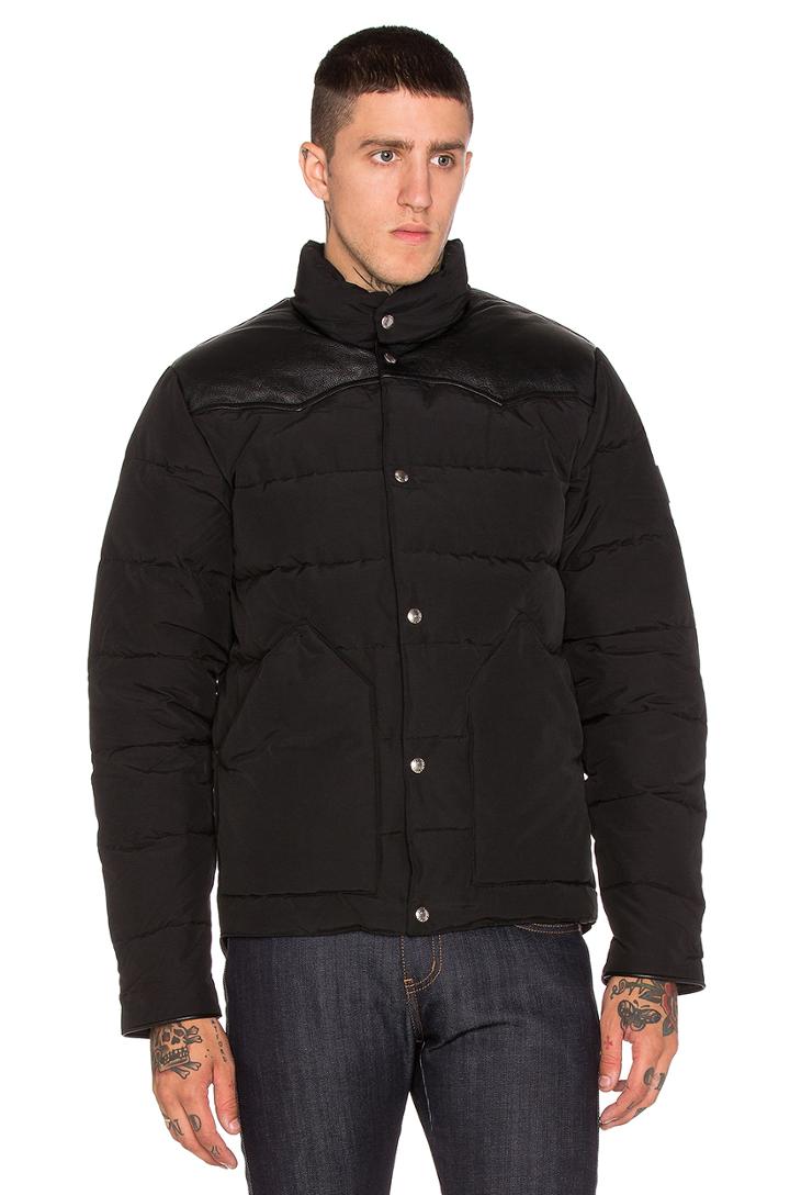 Pelam Leather Yoke Down Jacket