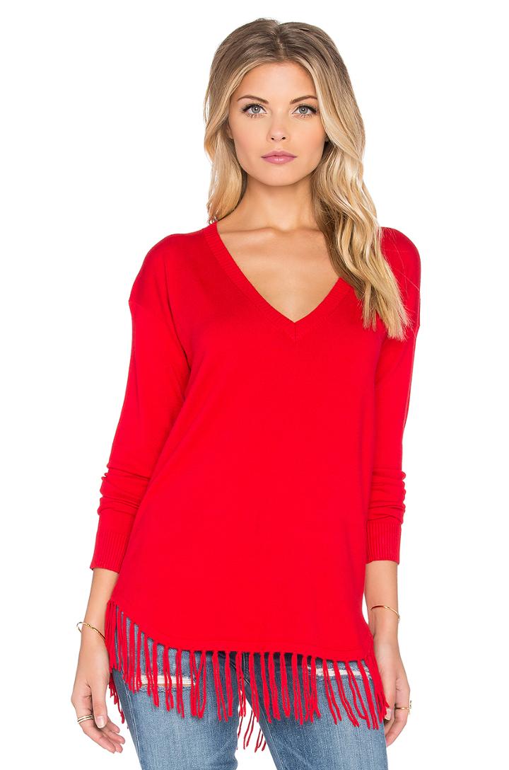 Pomona Fringe V-neck Sweater