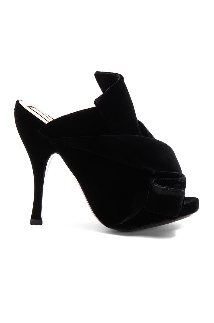 Bow Velvet Heel