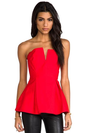 Cameo Reflection Bustier In Red