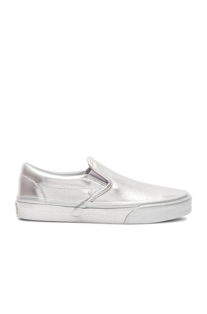 Metallic Sidewall Classic Slip-on Sneaker