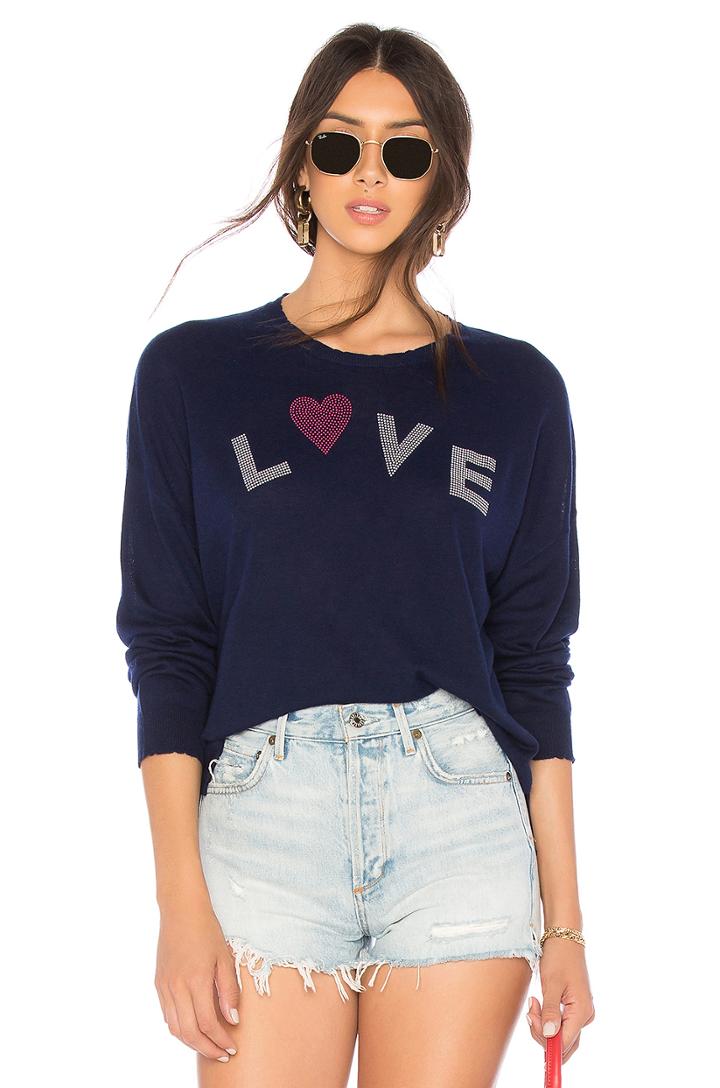 Love Cashmere Blend Crew Neck Sweater
