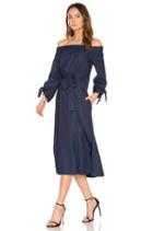 Off Shoulder Belted Midi Dress