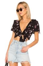 Night Garden Tie Crop Top