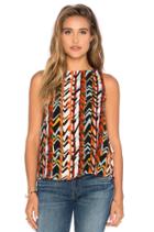 Barcelona Crepe Print Hi-low Tank